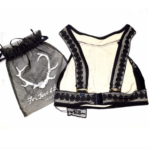 For Love & Lemons Lace Bralette Crop Top - Picture 3 of 4